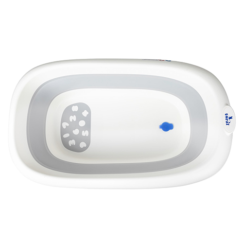 Bañera plegable con soporte y hamaca blanda